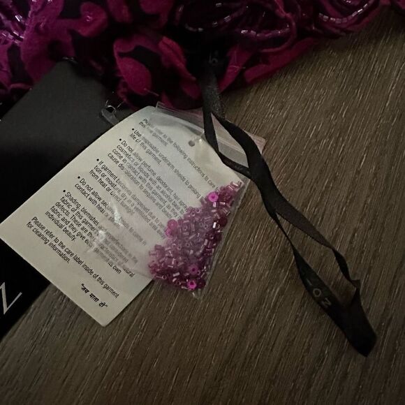 Vintage 90s Sean Collection Womens Silk Pink Beaded Top Blouse Deadstock New L - Picture 6 of 13